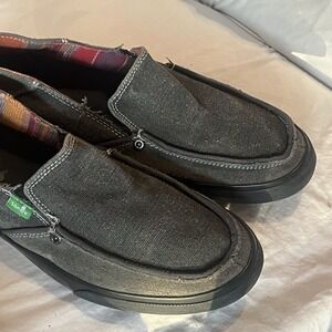 Sanuk Loafers Slip On Casual Comfort Shoes‎ Neutral Gray Size 10 Womens.